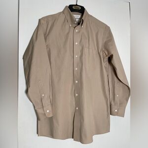 Roundtree Yorke Gold Label Long Sleeve Mens Dress Shirt Size M non iron ez wash